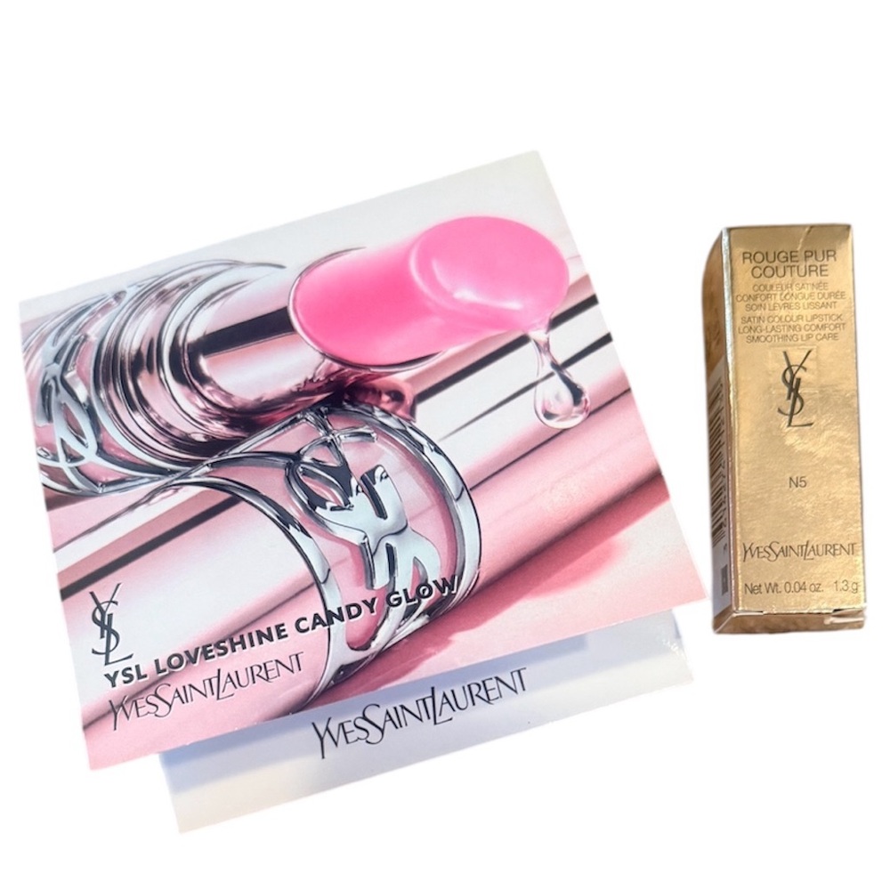 Luxury Yves Saint Laurent Rouge Pur Couture satin lipstick in shade N5